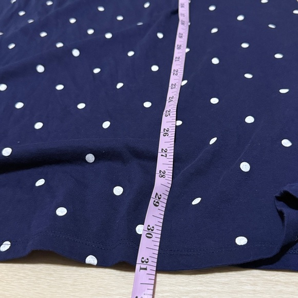 3/$10 Divided Off-the-shoulder Navy and White Polka Dot Mini Dress - Picture 6 of 7